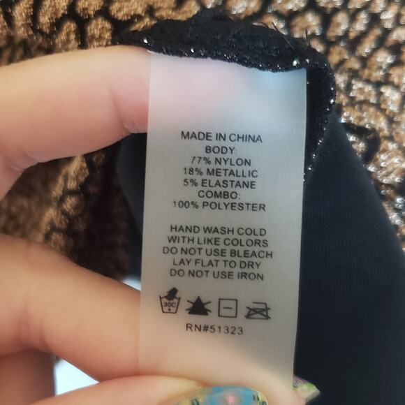 Vince Camuto Animal Print Gold Black Long Sleeve Blouse Plus Size 3x Mob Wife - Picture 7 of 8